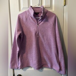 Eddie Bauer woman’s fleece Quarter-Zip Pullover Size L. Good condition!